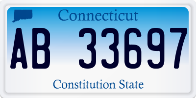 CT license plate AB33697