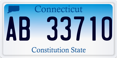 CT license plate AB33710