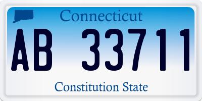 CT license plate AB33711