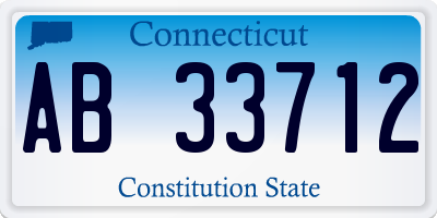 CT license plate AB33712
