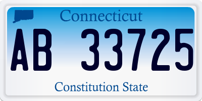 CT license plate AB33725