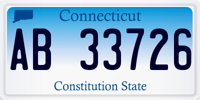 CT license plate AB33726