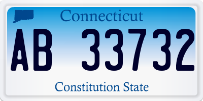 CT license plate AB33732