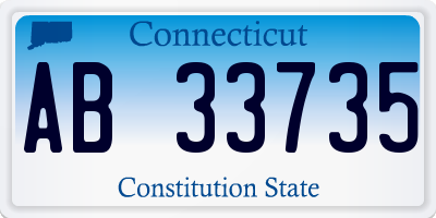 CT license plate AB33735