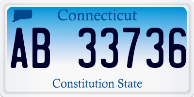 CT license plate AB33736