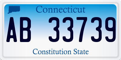 CT license plate AB33739