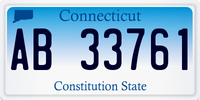 CT license plate AB33761