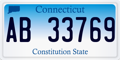 CT license plate AB33769