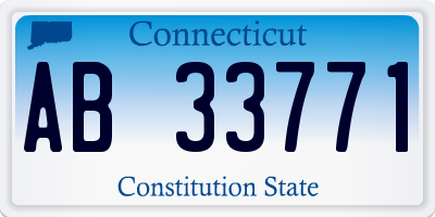 CT license plate AB33771