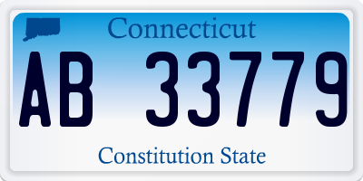 CT license plate AB33779