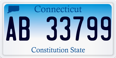 CT license plate AB33799