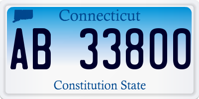 CT license plate AB33800