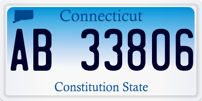 CT license plate AB33806