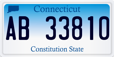 CT license plate AB33810