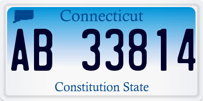 CT license plate AB33814
