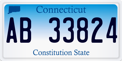 CT license plate AB33824
