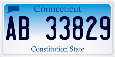 CT license plate AB33829