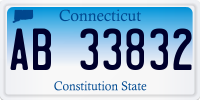 CT license plate AB33832