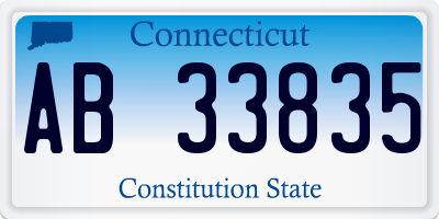 CT license plate AB33835