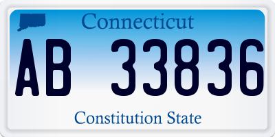 CT license plate AB33836