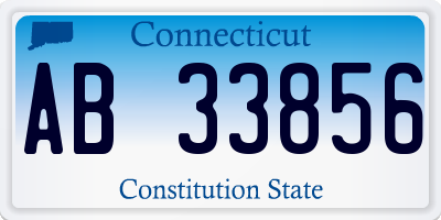CT license plate AB33856