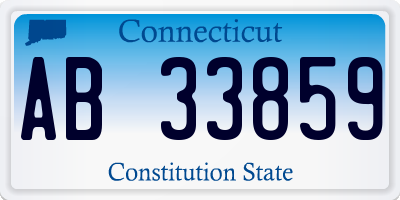 CT license plate AB33859