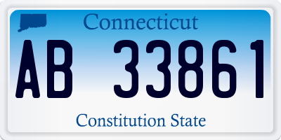 CT license plate AB33861