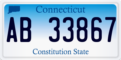 CT license plate AB33867