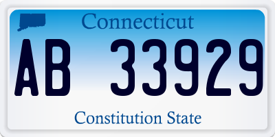 CT license plate AB33929