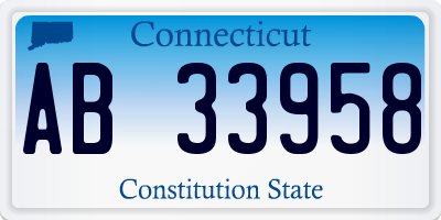 CT license plate AB33958