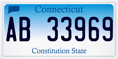 CT license plate AB33969