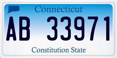 CT license plate AB33971