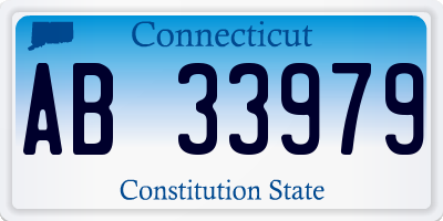 CT license plate AB33979
