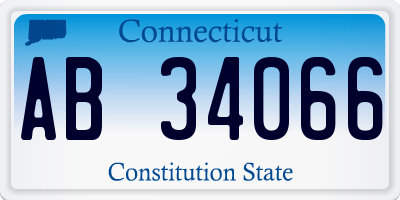 CT license plate AB34066