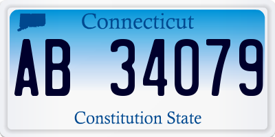 CT license plate AB34079