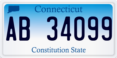CT license plate AB34099