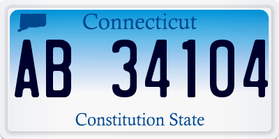 CT license plate AB34104