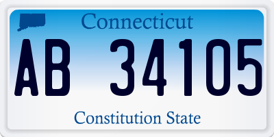 CT license plate AB34105