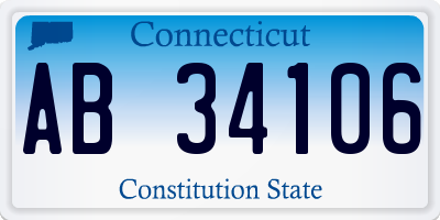 CT license plate AB34106