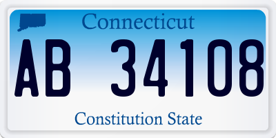 CT license plate AB34108