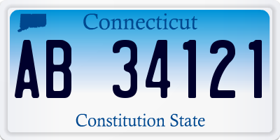 CT license plate AB34121