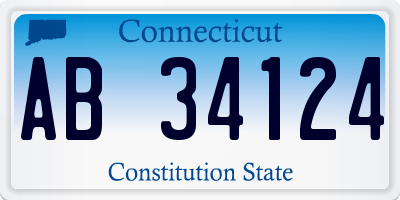 CT license plate AB34124