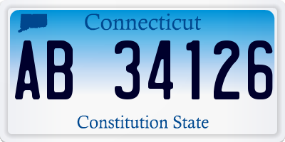 CT license plate AB34126