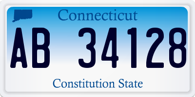 CT license plate AB34128