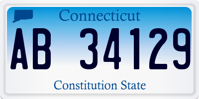 CT license plate AB34129