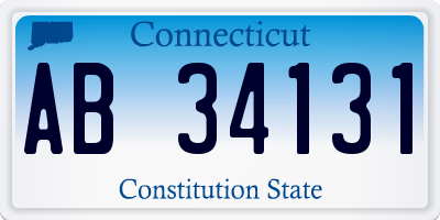 CT license plate AB34131