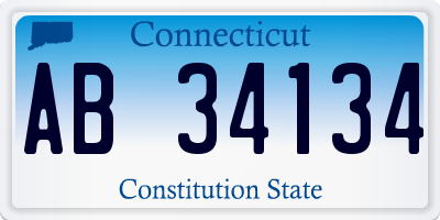 CT license plate AB34134