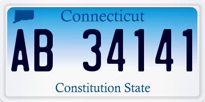 CT license plate AB34141