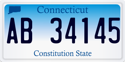 CT license plate AB34145