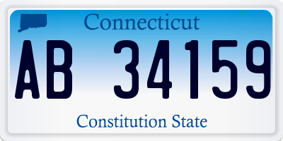 CT license plate AB34159